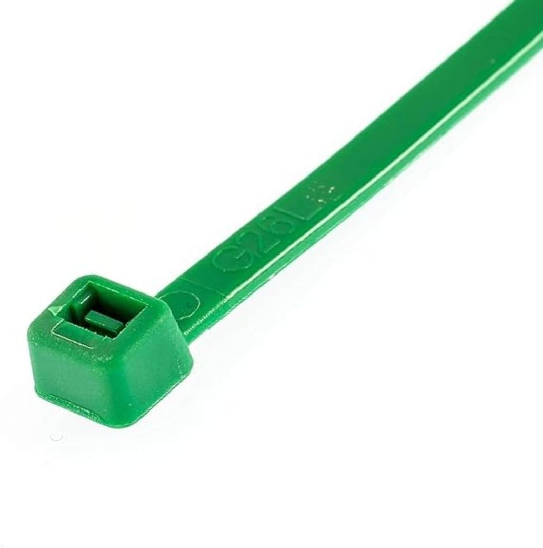 GTSE 6 Inch Green Zip Ties, 100 Pack, 40lb Strength, UV Resistant Strong Nylon Cable Ties, Self-Locking 6" Tie Wraps