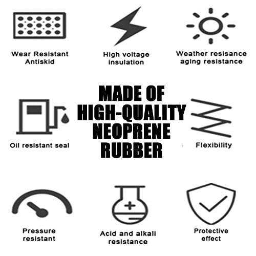 NABOWAN Solid Rubber Sheets,Strips,Rolls 1/8" (.125") Thick x 12" Wide x 18" Long, Thin Neoprene Rubber, Perfect for DIY Gasket Material, Sealing, Liner, Shield, Padding, Mat