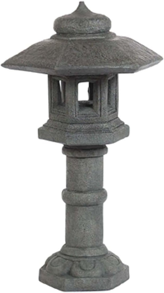 Solid Rock Stoneworks 3 Piece Yariga Garden Lantern- 37" Tall- Indigo