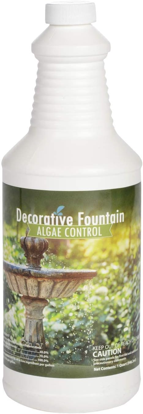 Fountain Algaecide and Clarifier - 32oz - Kills and Inhibits All Types of Algae Growth, Formulated for Small Ponds and Water Features, Treats up to 32,000 Gallons
