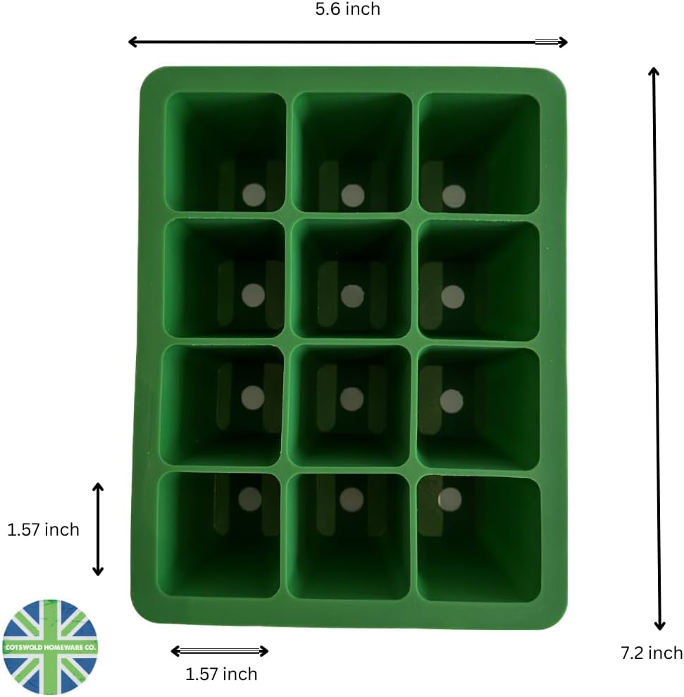 Cotswold Homeware Silicone Seed Starter Tray | 2 X 12 Cell Reusable Seed Starting Tray | for Vegetable, Flower & Herb Seeds | Indoor Grow Kit to Plant Seedlings | Stainless Steel Bulb Planter