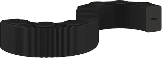 Foldable Kraft Paper Stool, Honeycomb Accordion Folding Bench, Collapsible Paper Stool for Small Spaces, Portable Footrest and Side Table for Living Room and Office,Black-44×31×600cm