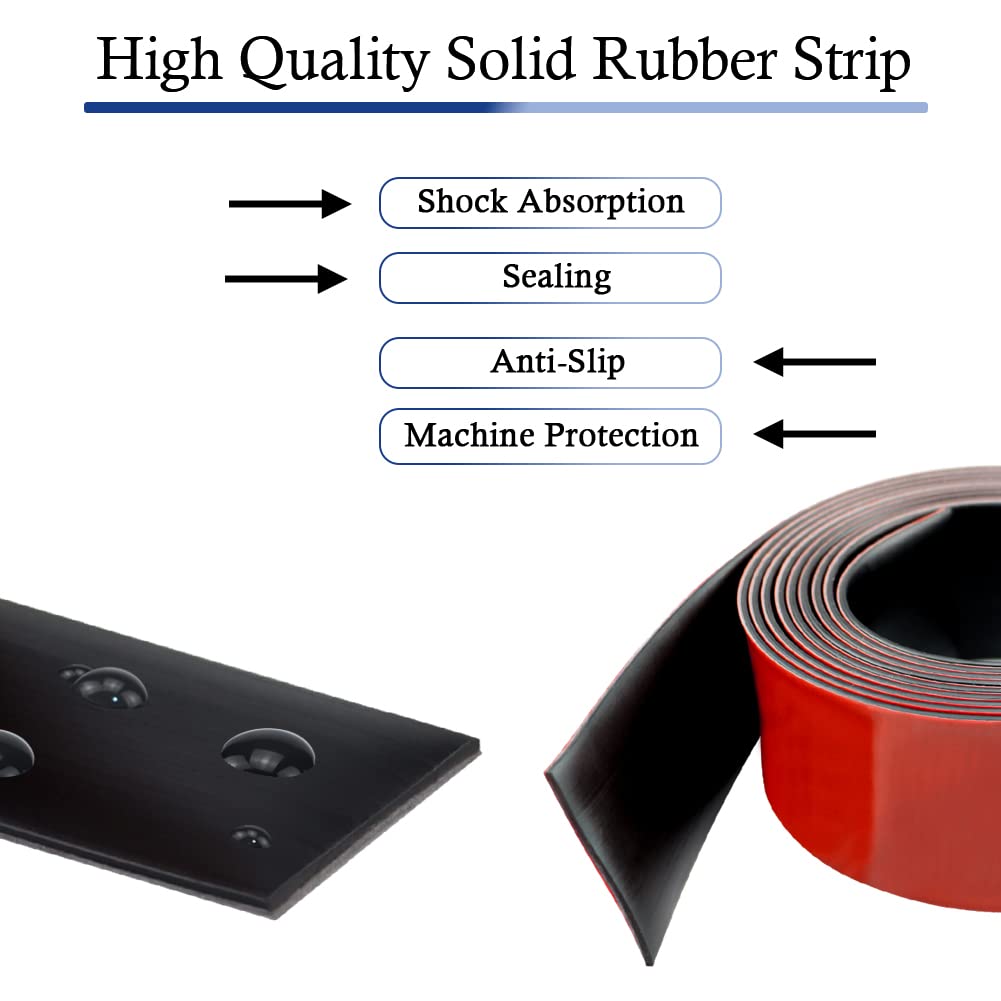 Neoprene Rubber Strips Self Adhesive Solid Rubber Sheets, Rolls & Strips for DIY Gaskets Crafts Pads Seals Warehouse Flooring Neoprene Sheet with Adhesive Backing (2" Wide x 1/16" Thick x 40' Long)