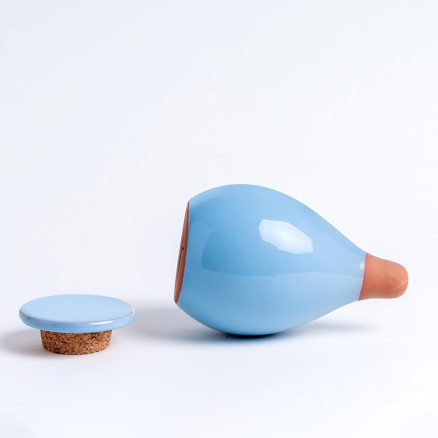 4-Pack Self Watering Planter Insert - 2 Blue and 2 Green Ceramic Watering Globes for Indoor Plants, Terracotta Bulbs, and Small Plant Pots - 300ml Capacity, 1 Weeks Autonomy