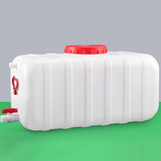 Plastic Portable Water Tank with Spigot for Camping Large Capacity Water Storage Tank Water Container for Emergency Storage Household Outdoor Camping RV Self-Driving(Size:35L/9gallon)