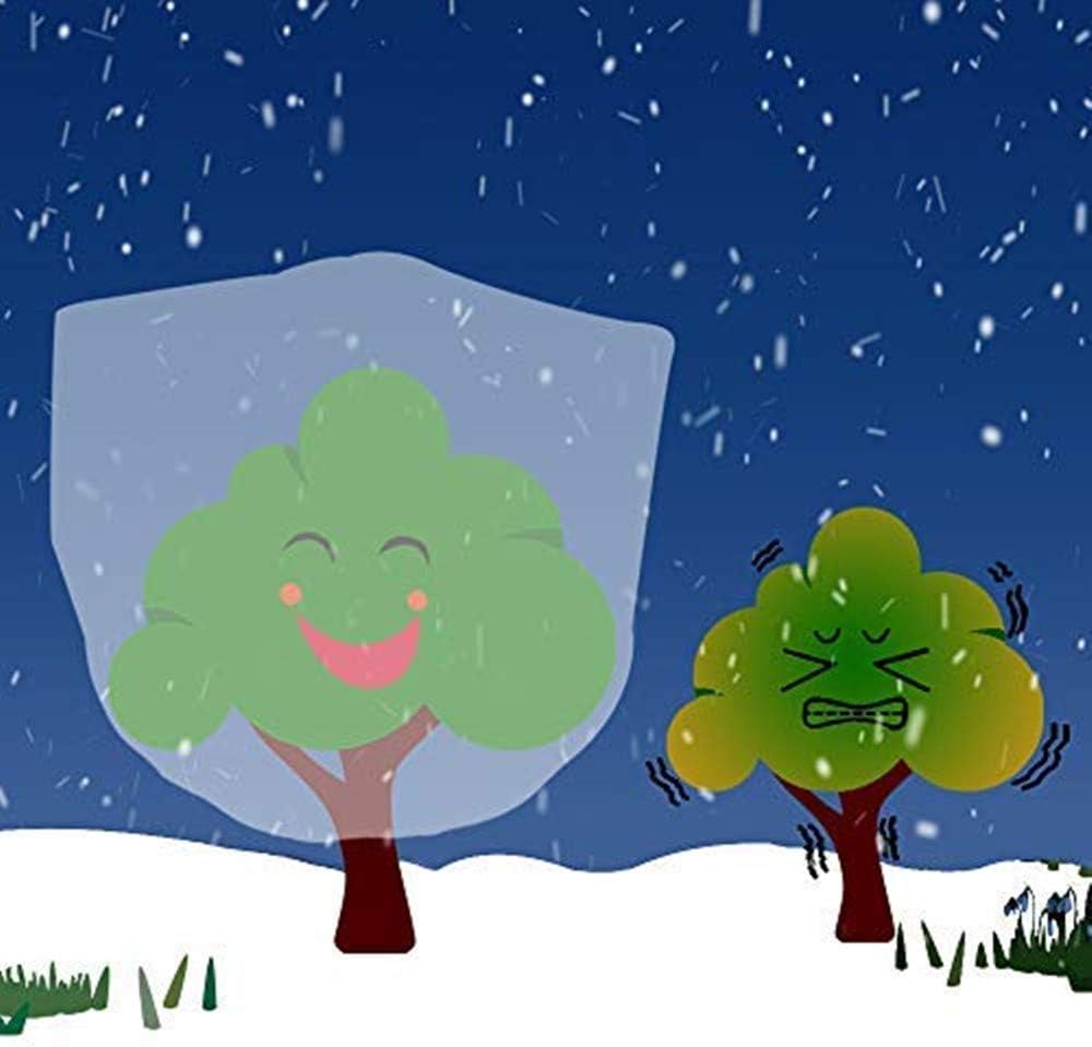 Agfabric Plant Cover Freeze Frost Protection Bag 0.9oz 84"x72",Shrub Jacket for Cold Winter Weather,White,4 Pack,