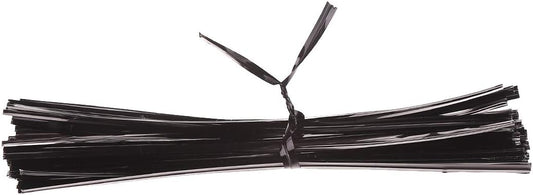 1000 Pcs Black Foil Twist Ties - Metallic Twist Ties 5 inch