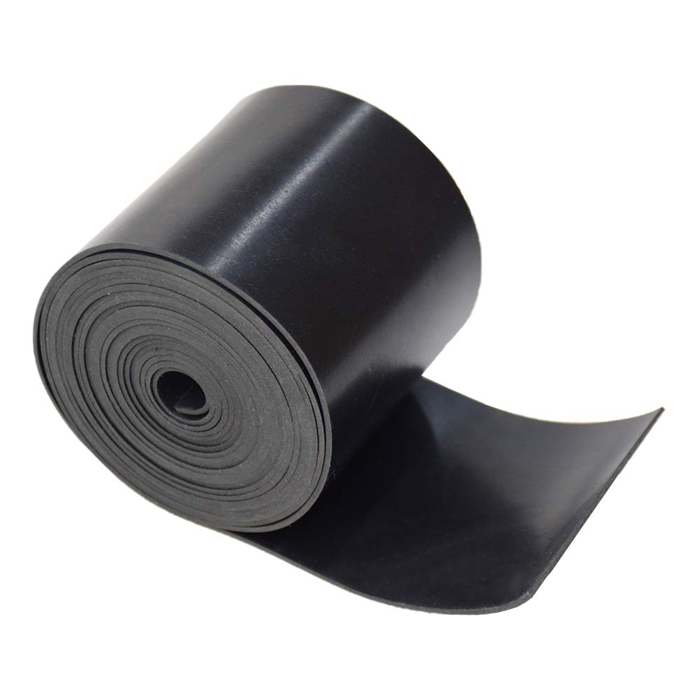 DOBTIM Neoprene Rubber Strips 1/16 (.062)" Thick X 3" Wide X 10' Long, Solid Rubber Rolls Use for Gaskets DIY Material, Supports, Leveling, Sealing, Bumpers, Protection, Abrasion, Flooring, Black