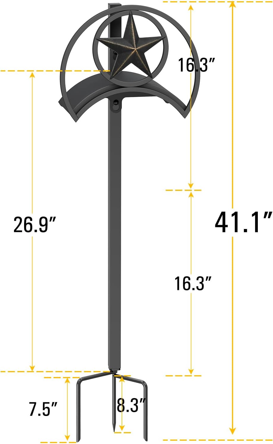 GOFORWILD Garden Hose Holder, Decorative Hose Butler Sturdy Water Hose Rack, Durable Wall Hose Hanger, Hose Reel, Holds 125-Feet of 5/8-Inch Hose, Made of Gauge Steel, 7010