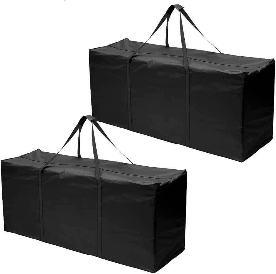 2 Pack Patio Furniture Storage Bag Extra Large Protective Cushion Cover with Zippered Waterproof for Patio Furniture with Zippers and Handles Size 68 inch L x 30 inch W x 20 inch H (2)