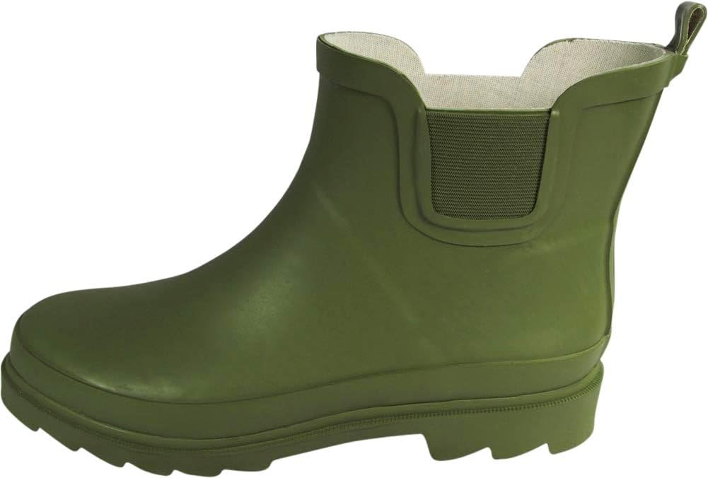 NORTY - Womens Ankle Rain Boots - Ladies Waterproof Winter Spring Garden Boot runs ½ size large