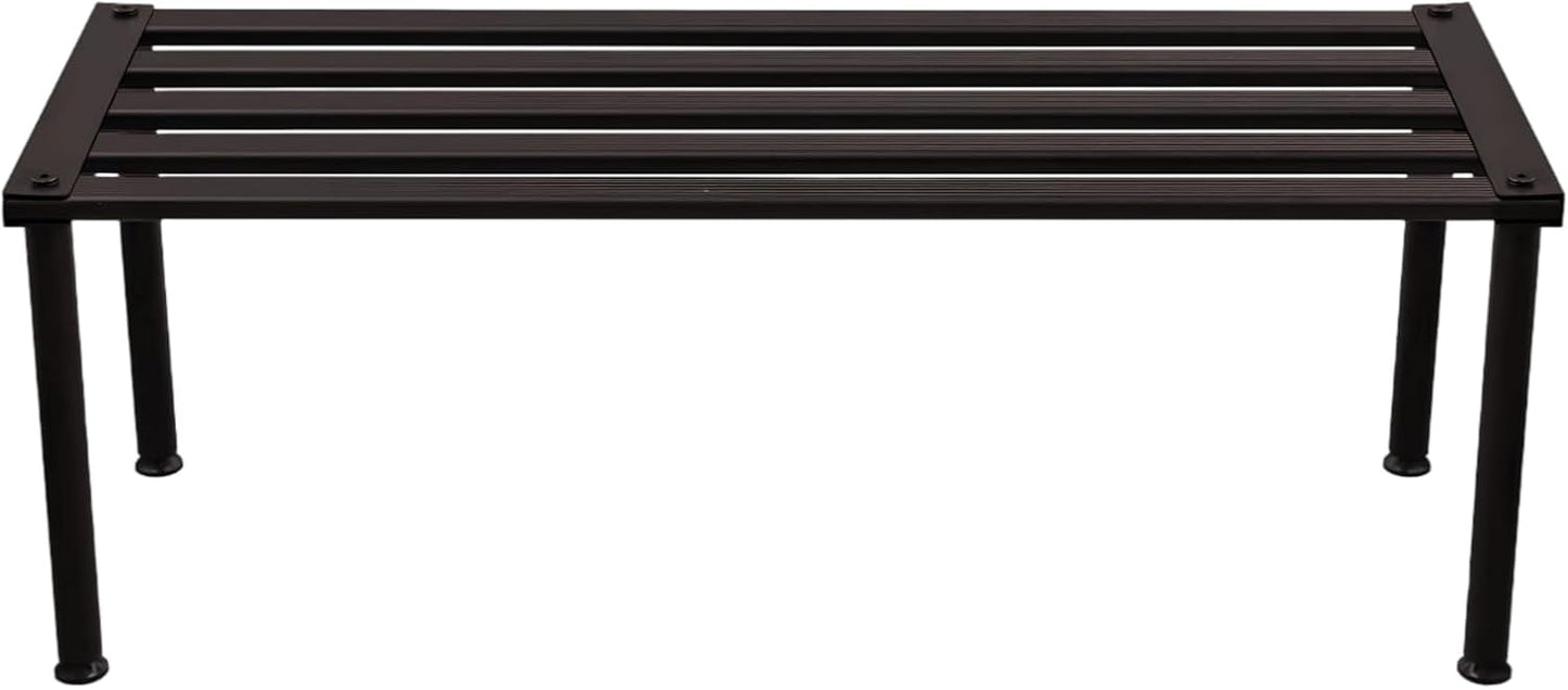 Metal Plant Stand, Rust-proof Aluminum Display Rack, Plants Display Stands Decoration Racks for Living Room Garden Balcony Patio (Ebony, 31.5Inch Tall Leg)