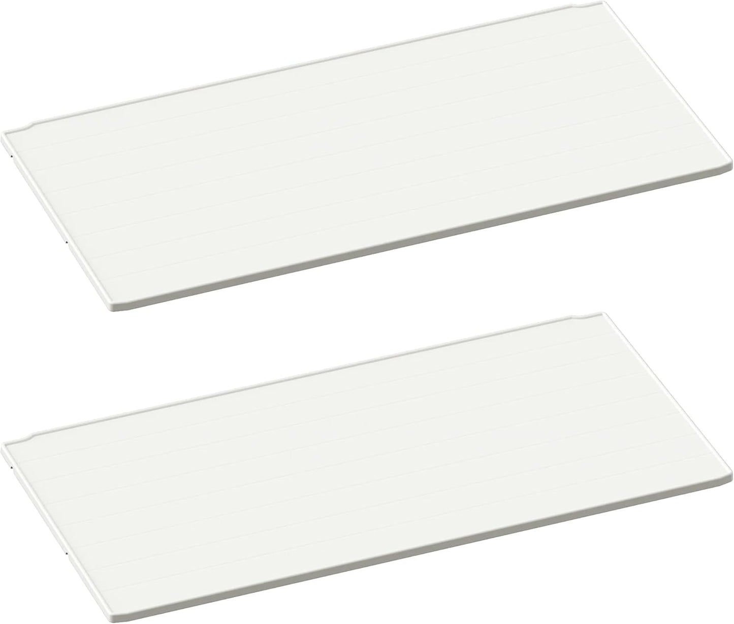 Greesum Shelf of Outdoor Horizontal 27 ft Storage Sheds, for Waterproof and UV Protection 150 Gallon Deck Box, 2 Shelves (Without Shed), White