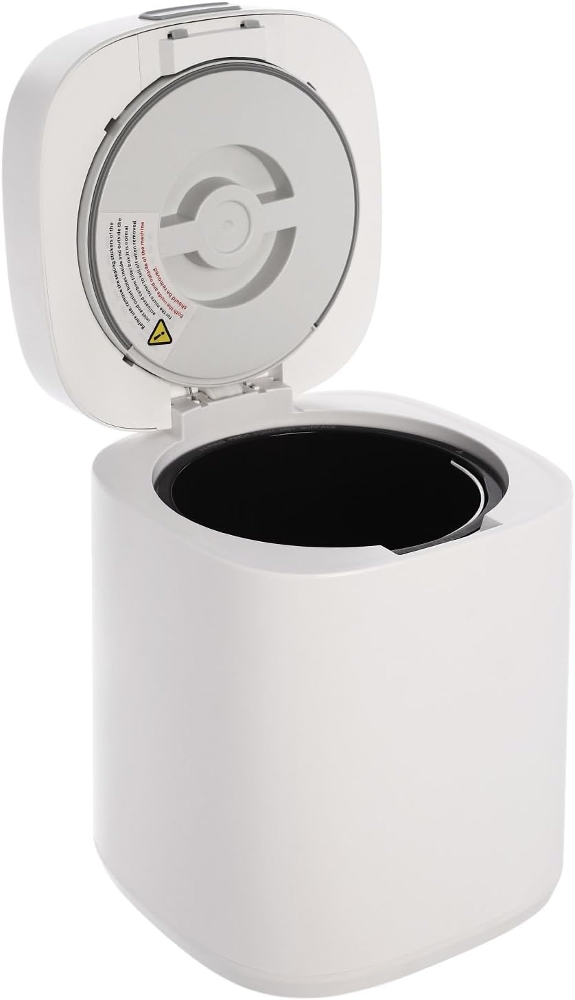 2.5L / 0.66 Gal Electric Kitchen Composter Indoor/Outdoor Odorless Quiet Smart Compost Bin Quick/Standard/Ferment Working Modes, Turn Food Waste into Fertilizer for Garden (White)