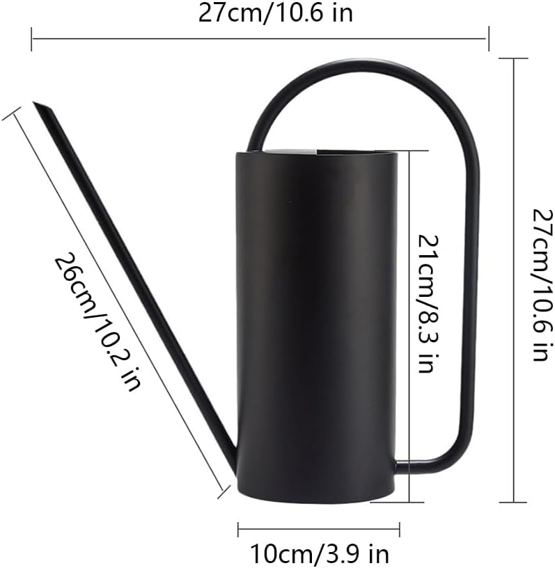 Watering Can for Indoor Plants, 50 oz/1.5L Stainless Steel Watering Can Pot with Long Spout, Garden Watering Cans with Comfortable Handle for Indoor House Plants Bonsai Flower Decorative