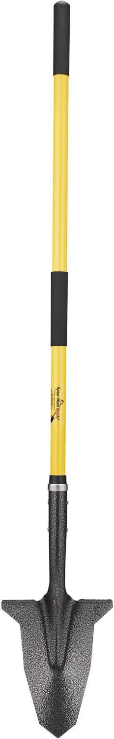 SHLF2 58" Garden Spade Shovel - Digging Shovel with a 9" x 11" Beveled Blade, Steel-Reinforced Fiberglass Long Handle & 2 Cushioned Grips - Digging Spade for Gardening