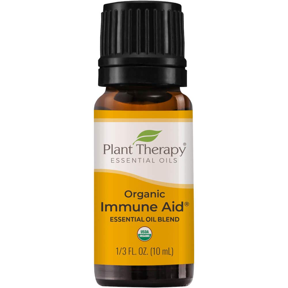 Plant Therapy Organic Immune Aid Essential Oil Blend 10 mL (1/3 oz) 100% Pure, Undiluted, Therapeutic Grade