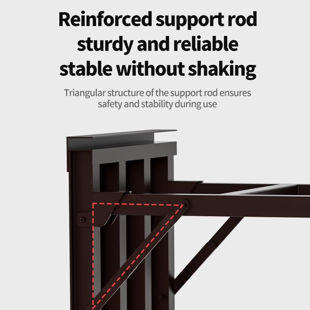 Metal Plant Stand - Heavy Duty Outdoor Shelf for Plants, Rust-Proof Aluminum, Adjustable Height, Spacious & Sturdy