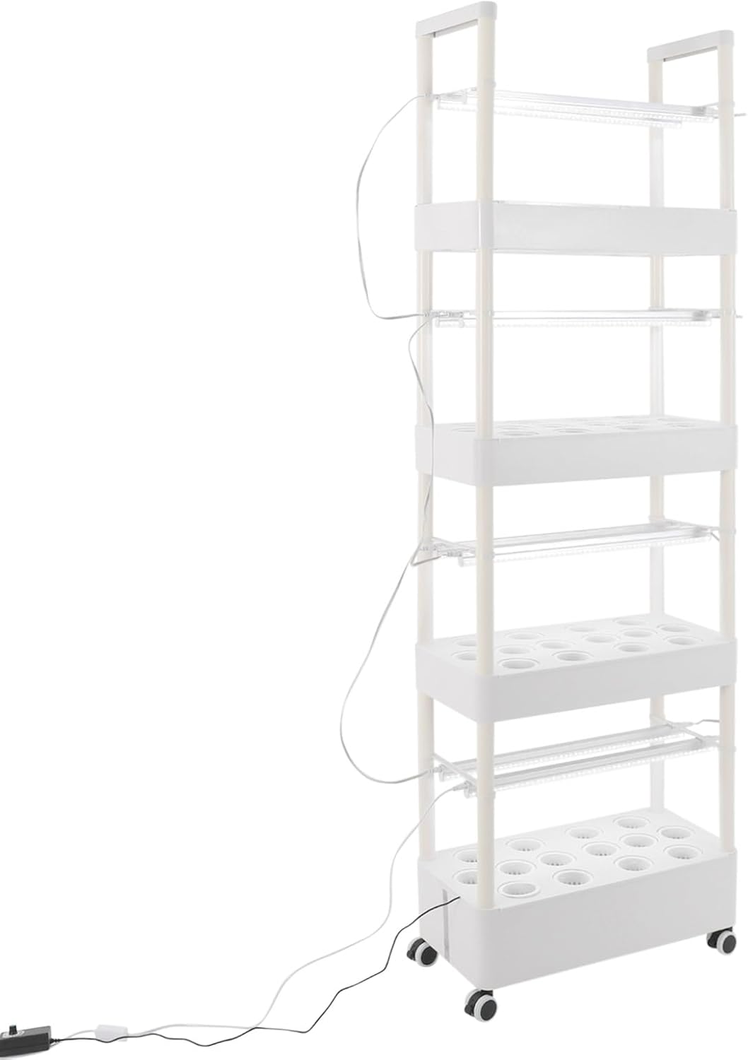 Hydroponic Growing Tower System Kit, 56-Plant Vertical Hydroponics Garden Tower with LED Grow Light, for Outdoor Indoor Herbs Fruits Vegetables Smart Garden Planter Kit