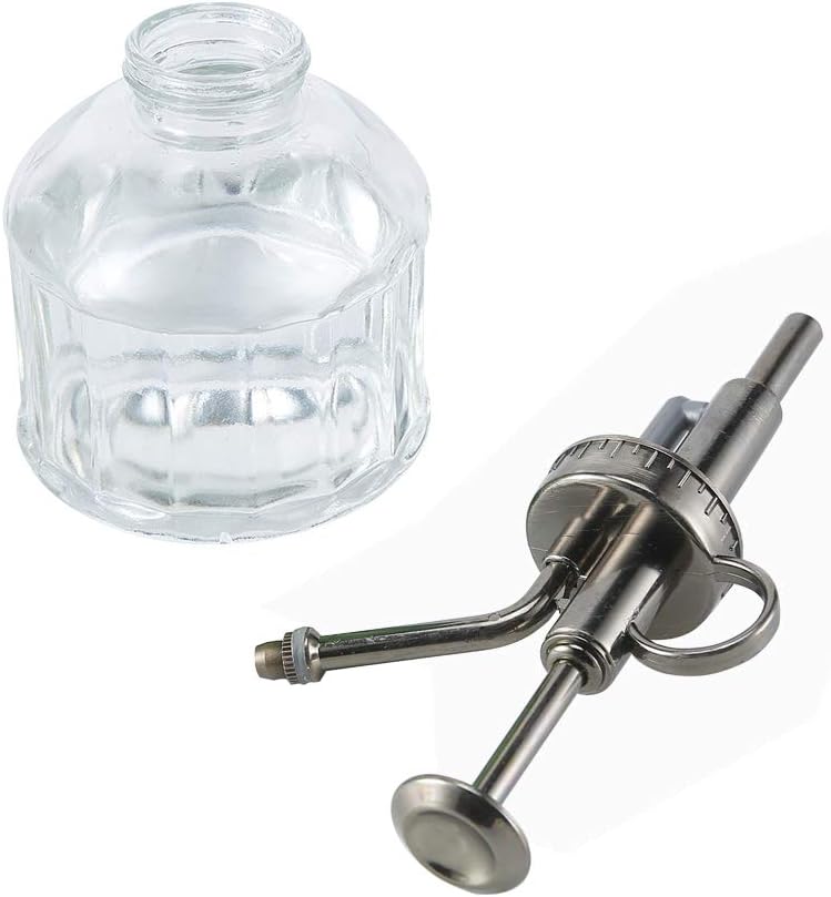 Glass Plant Mister Spray Bottle, 6.5" Tall Vintage Plant Water Spritzer Sprayer, Succulent Watering Bottle with Top Pump, Small Glass Watering Can for Indoor Outdoor Houseplant - Clear