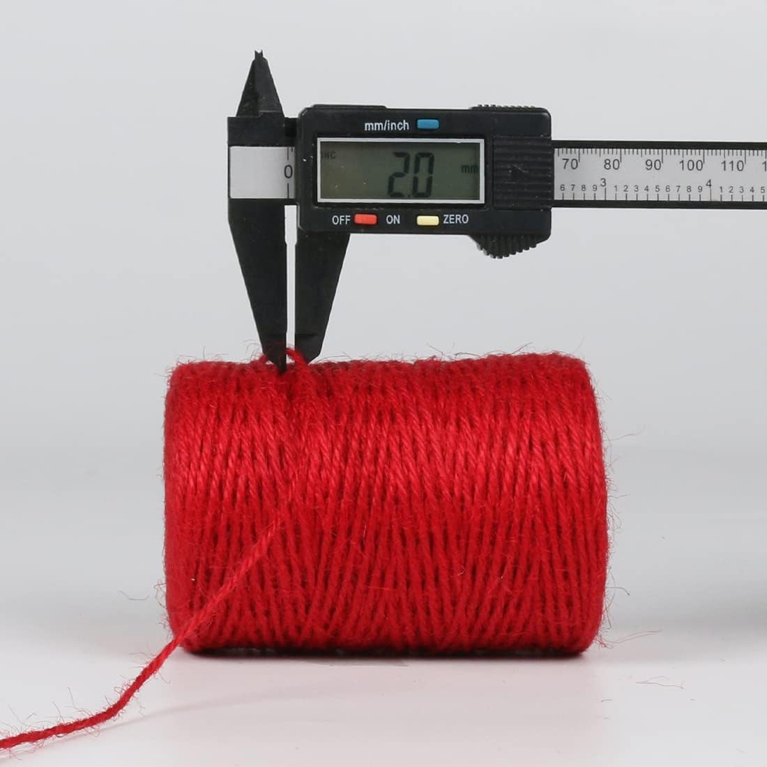 PerkHomy Natural Jute Twine 600 Feet Long Colored Twine Rope for Crafts Gift Wrapping Packing Gardening and Wedding Decor (Red)