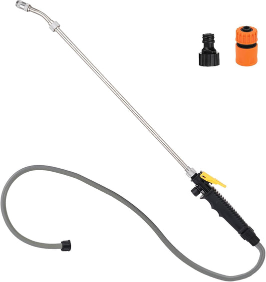 29 Inch Spray Wand for Water Pumps, Backpack Sprayer Set Include 1/2" Hose Quick Connector and 1.2m Hose, Adjustable Nozzle Sprayer Wand Replacement with Built in Shut Off Valve