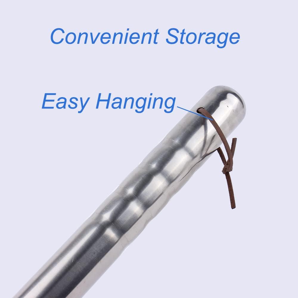 Stainless Steel Garden Hoe Pick 15-inch Length Lightweight Weather Resistant Metal Multipurpose Hand Tool for Gardening Cultivator Weeding Seeding Turning Soil