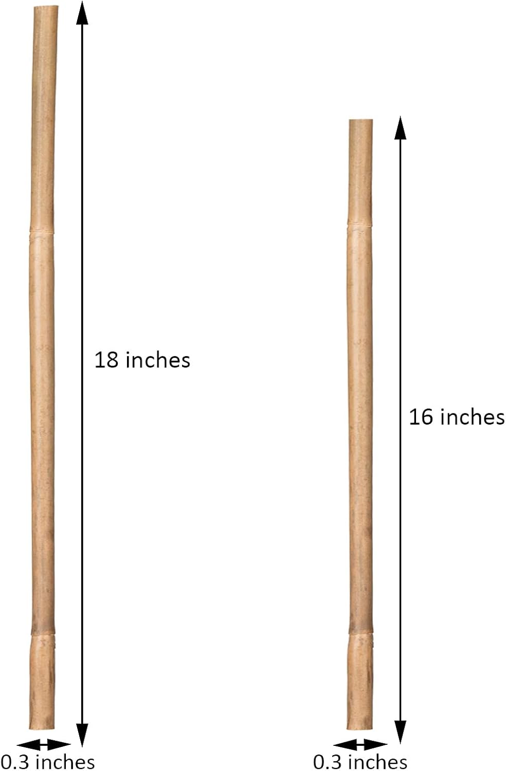 Plant Stakes Natural Garden Bamboo Sticks for Indoor and Outdoor Plants, GAGINANG 20pcs Plant Support Stakes for Tomatoes, Beans, Potted Plants - 16 inches