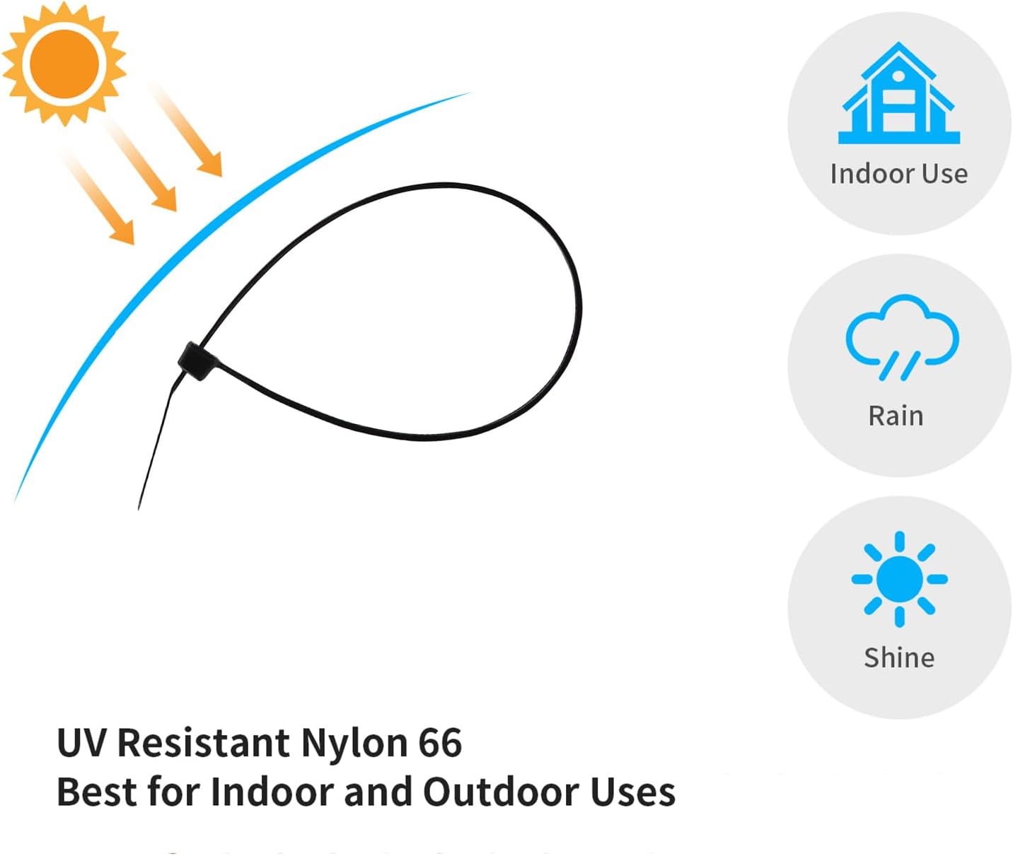 12 Inch Zip Ties Purple 1000 PCS, 50 Lbs- Heavy Duty Tensile Strength, Nylon PA66 UV Resistant Cable Ties for Indoor and Outdoor Use - Ideal for object bundling and fastening
