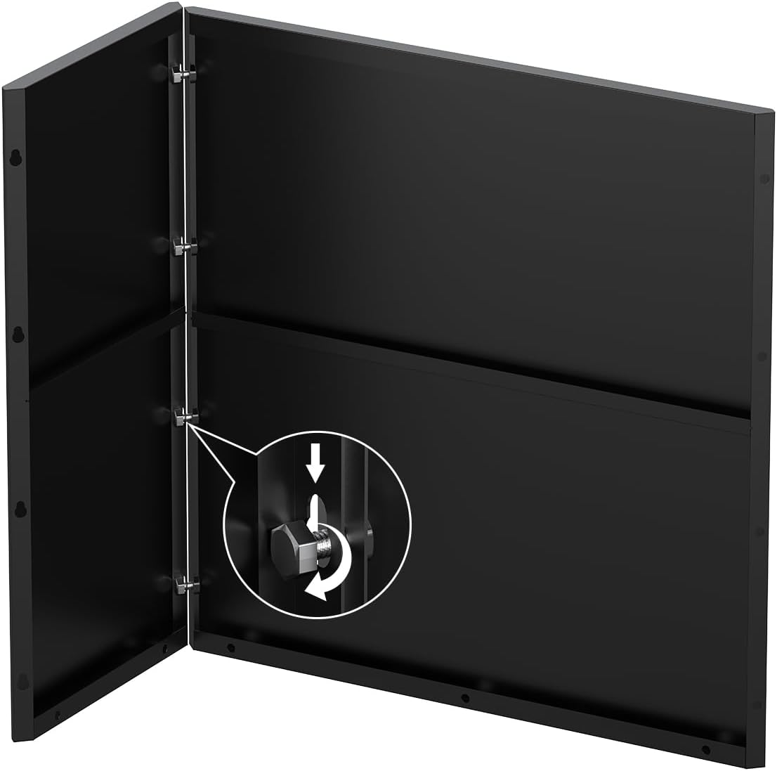 24 Inch Tall Planter Box 24Hx24Lx12W Galvanized Steel Planter with Removable Insert Shelf | Durable Rectangular Planters for Porch, Patio, Yard, Garden (Black)