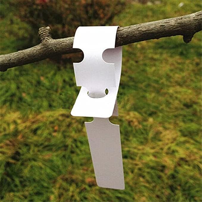 100Pcs White Plant Tags Wrap Around Tree Tags Markers, Removable,Adjustable Garden Labels 8.27"x0.8"