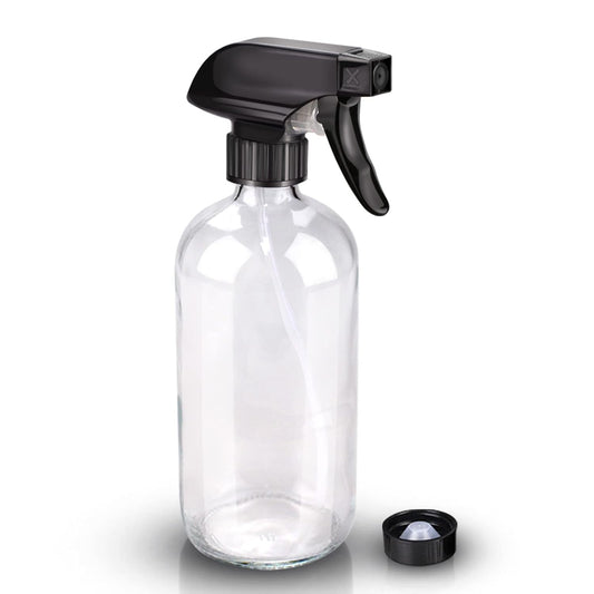 Wedama Glass Spray Bottles, 16 oz Glass Spray Bottles for Cleaning Solutions and Essential Oils, Refillable Empty Spray Bottle with Adjustable Nozzles for Alcohol, Plant and Hair Care (1 Pack)