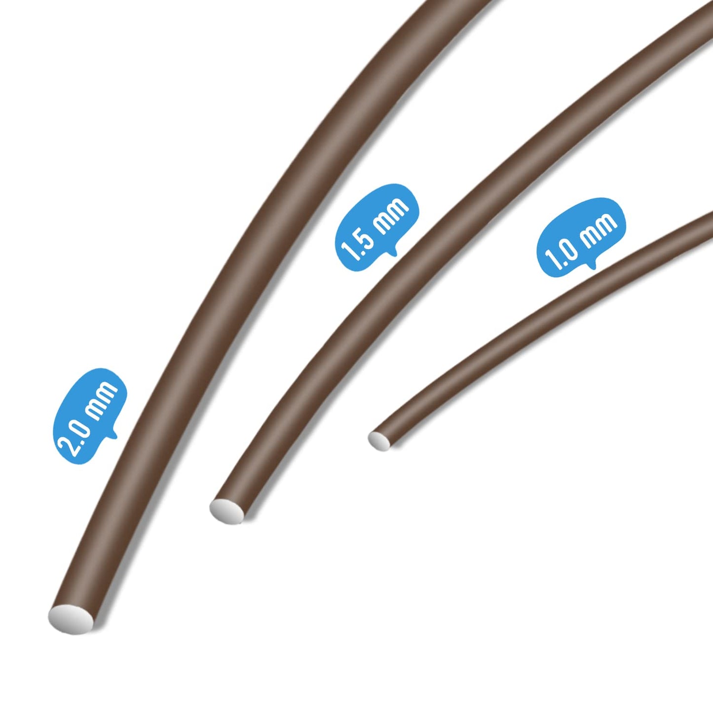 Sanlykate Bonsai Wire Tool Kit with Cutter, 3 Roll Tree Training Wires 98 Feet Total, 1.0mm, 1.5mm, 2.0mm Anodized Aluminum Wire Set, Hold Plant Branches Trunks - Brown