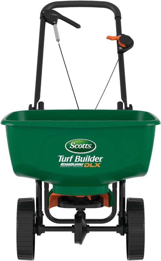 Scotts Turf Builder EdgeGuard DLX Broadcast Spreader for Seed, Fertilizer, Salt, Ice Melt, Holds up to 15,000 sq.ft. Product