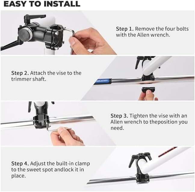 Upgraded Ergonomic weedeater Handle with Extension, Weed Eater Handle for Trimming, Lawn Care and Landscaping, Easy to Install and Adjust, Includes Shoulder Strap for Reduced Fatigue, Durable