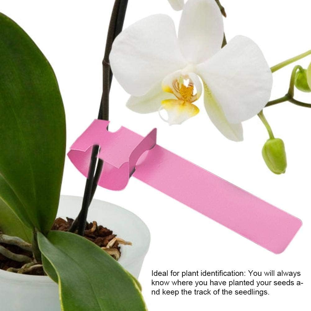 100Pcs Pink Tree Tags Wrap Around Plant Tags Markers,Removable, Adjustable Garden Labels Plant Tags with Large Writing Surface 8.27"x0.8"