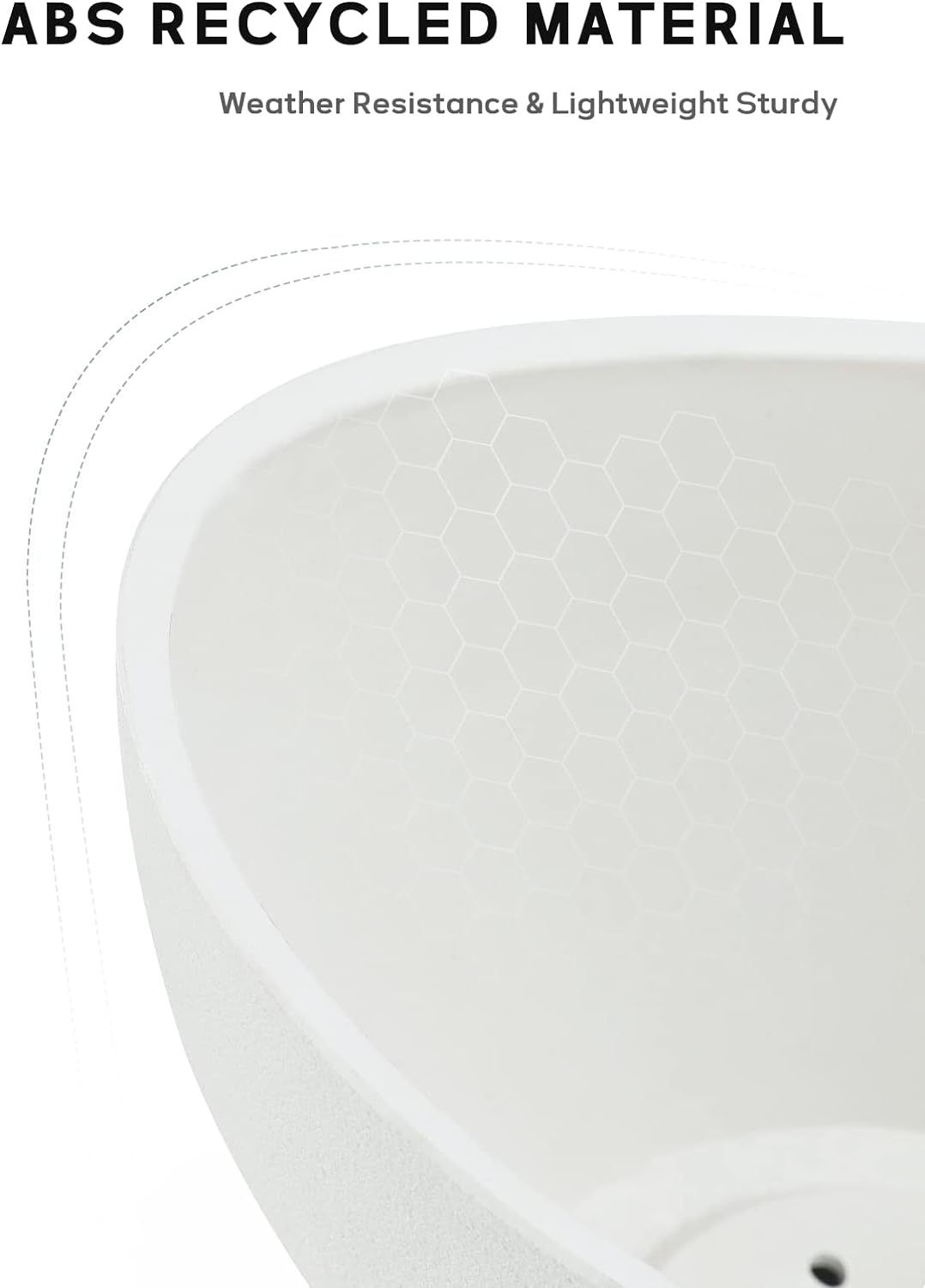 LaDoVita Plant Pots with Drainage Holes, 12 Inch Large Planters for Indoor Plants, Plastic Flower Pots Outdoor, 2 Pack, White