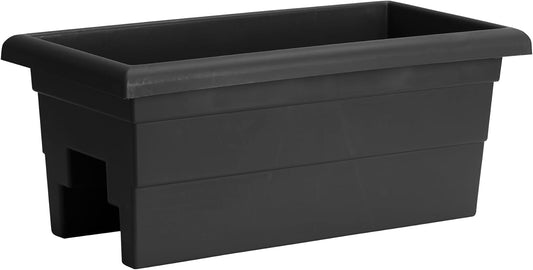 Root & Vessel Countryside Rail Planter, Black, 24"