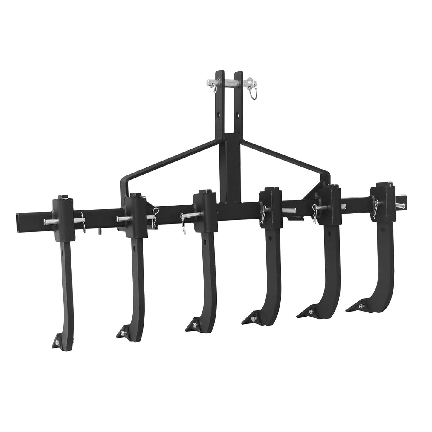 48" Tractor Cultivator/Chisel Plow, Detachable Cultivator with 6 Scarifier Handles,Provides Fertile Soil for Plant Seeds and More,3-Point Scarifier for CAT-0 Black