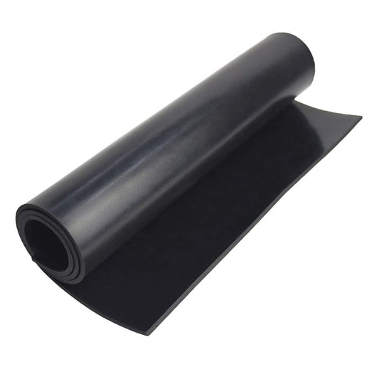 DOBTIM Neoprene Rubber Sheet Rolls 1/8 (.125)" Thick X 12" Wide X 24'' Long, Solid Rubber Strips Use for Gaskets DIY Material, Supports, Leveling, Sealing, Protection, Abrasion, Flooring, Black