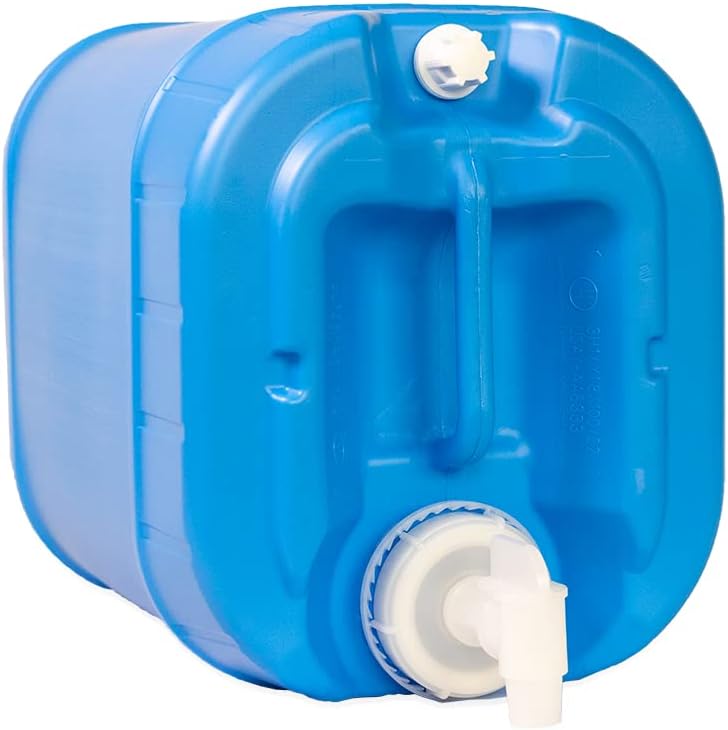 5 Gallon Stackable Water Containers (3-Pack) | 100% Food Grade, BPA-Free | Durable Indoor Outdoor Storage Large Water Jug | Camping Accessories, Survival Gear, Prepper Supplies