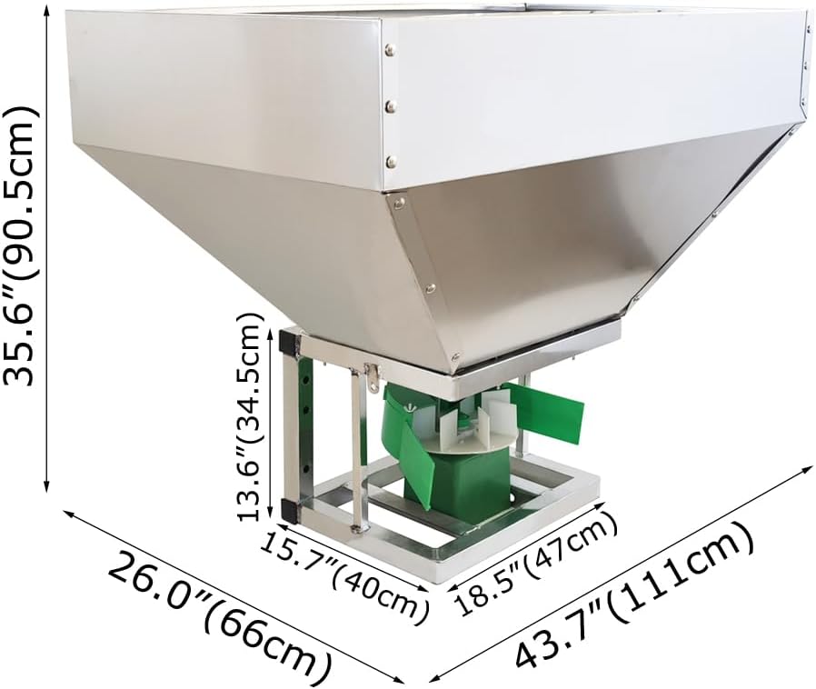 ATV/UTV Broadcaster Spreader All Purpose Spreader 42.3gal/160L Stainless Steel Seed Fertilizer Salt Spreader Garden Tractor Spreader 16.4ft-19.7ft Spreading Width 12V