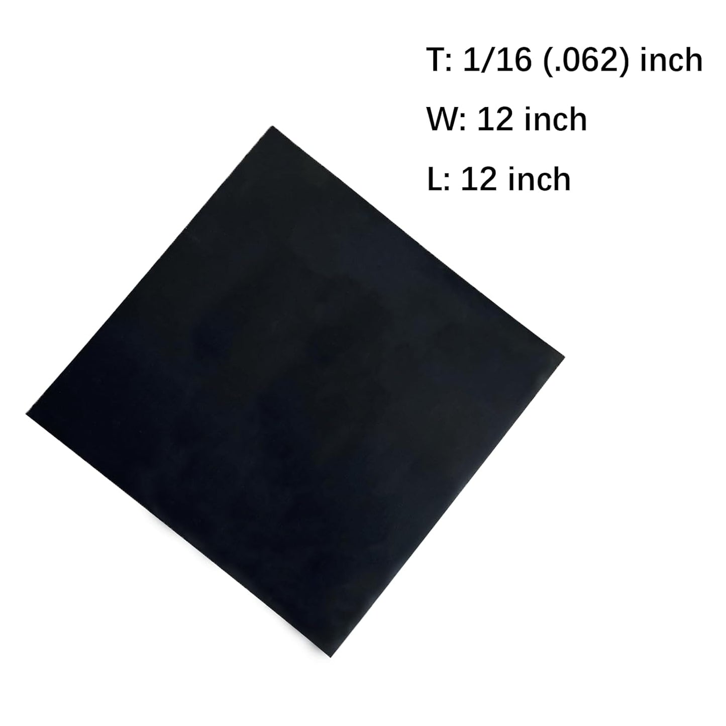 Solid Rubber Sheet Roll 1/16 (.062)" Thick X 12" Wide X 12" Long, Solid Rubber Strips, Sheet, Rolls for Bumpers, Flooring Protection, Sealing, DIY