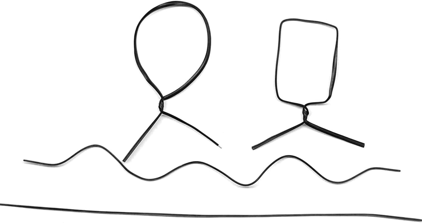 1000 pcs 6 inch Black Cable Twist Ties Plastic Twist Ties with Rugged Metal Innercores Reusable Fastening Cable Cord Wire Ties