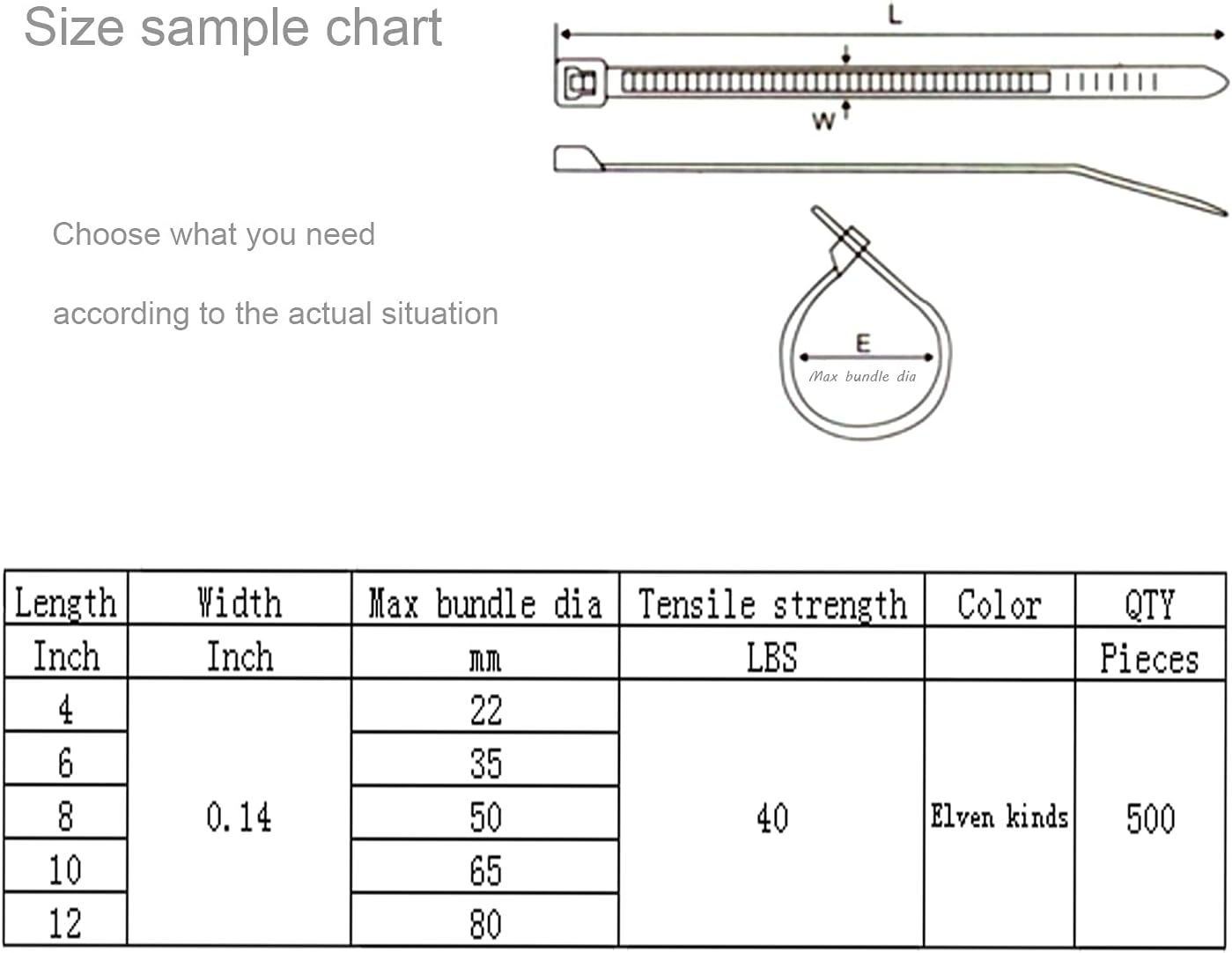 XINGO 10 Inch Cable Zip Ties (500 Pack), 40 Lbs Tensile Strength-Heavy Duty, Self-Locking Nylon Plastic Nylon Wire Ties for indoor and outdoor use (Yellow)