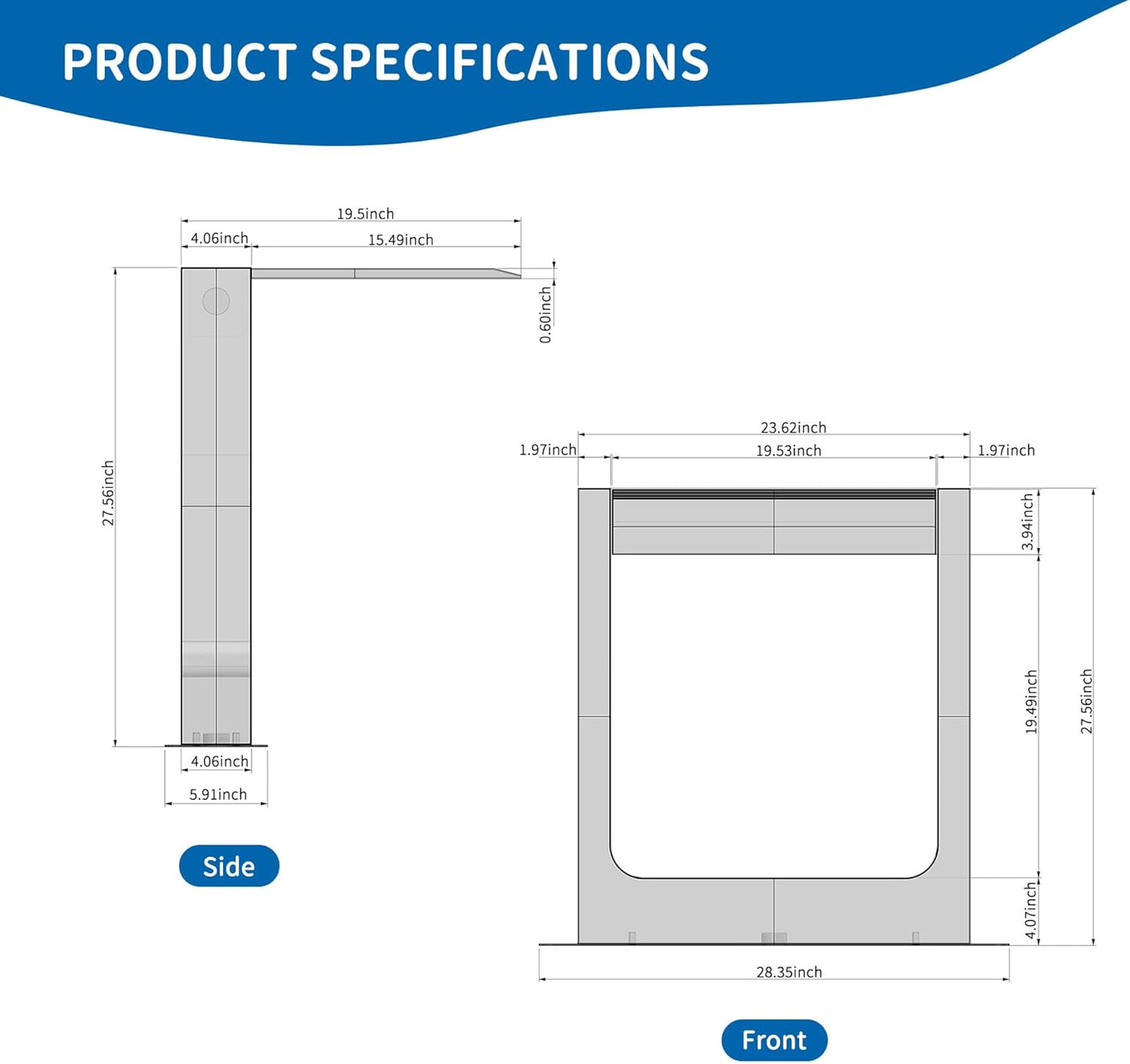 180° Rotating 304 Stainless Steel Waterfall Spillway, Swimming Pool & Garden Cascade Waterfall Fountain with Adjustable Spray Direction and Angle for Upscale Resorts, Luxury Residences