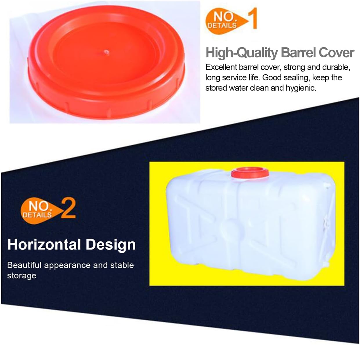 Large Capacity Water Container with Spigot Hose, Portable Water Storage Tank 52.8 Gallon No Leakage Camping Water Carrier for Emergency Vehicle Car Outdoor Hiking Picnic(Size:25L/6.6Gal)