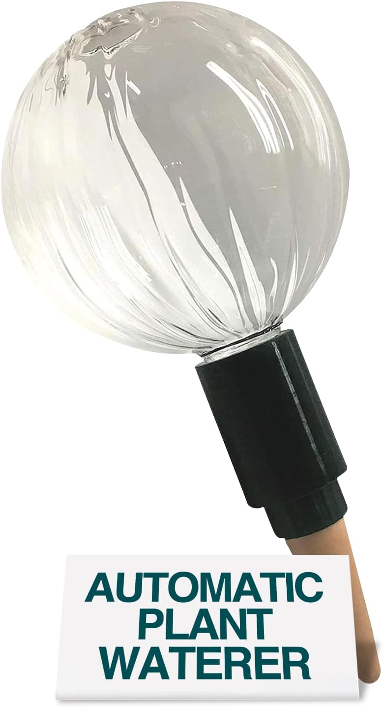 Blumat Glass Plant Self Watering Globes,Automatic Houseplant Drip Irrigation for Indoor Plants, Hanging Plants, Houseplants, Plant Garden Accessories,Vacation Plant Savers,Large Globe Small Adapter