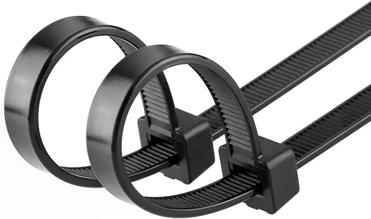 Heavy Duty 24 Inch Zip Ties, 30 Pack - Extra Long Black Cable Ties for Outdoor Use, 200 LB Tensile Strength, Durable Plastic Wire Ties