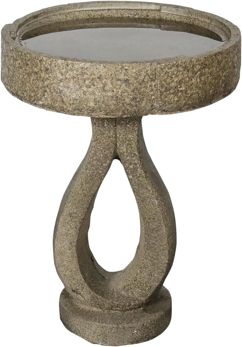 SKYFIRE 21.8”Birdbaths for The Garden Clearance -Concrete Modern Bird Bath for Outside, Yard Statue Decoration for Garden, Patio, Yard, Lawn -15.7”Dia X 21.8”H Contemporary Birdbath with Pedestal